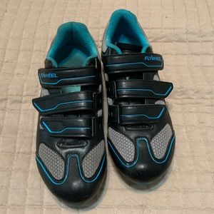 Flywheel spin shoes delta clip